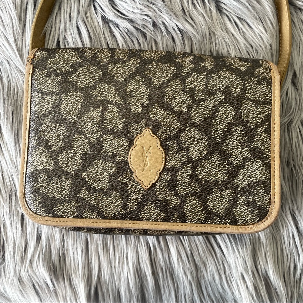 YVES SAINT LAURENT vintage giraffe spotted crossbody bag - Picture 2 of 14